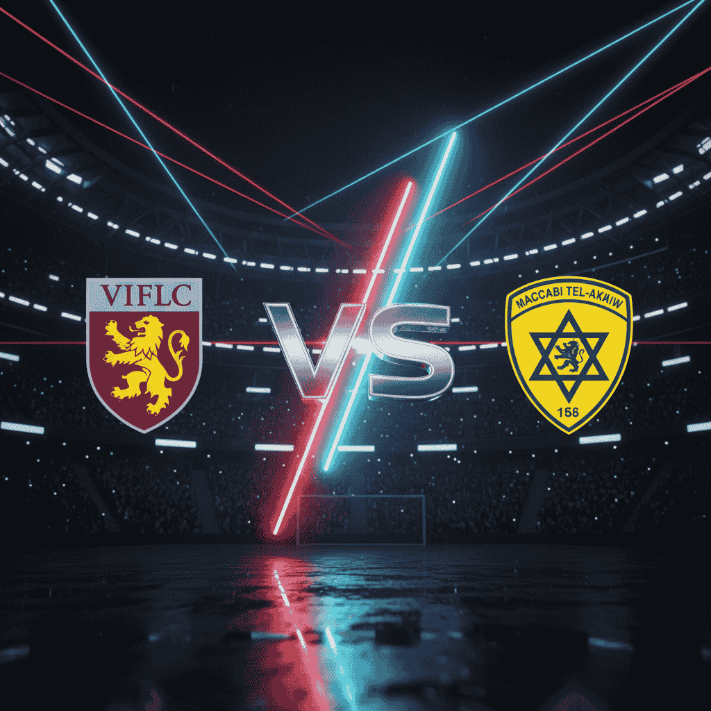 Aston Villa logo vs Maccabi Tel Aviv logo