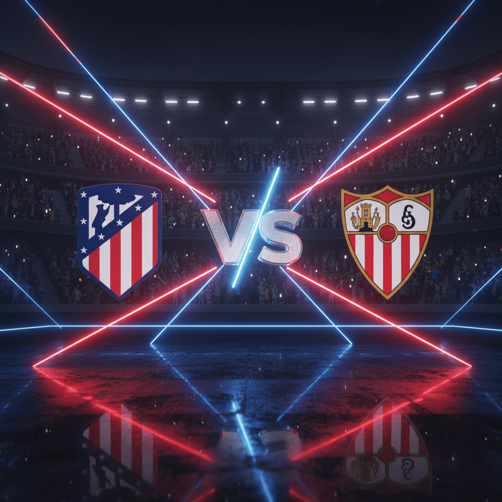 Atletico Madrid Logo vs Sevilla Logo