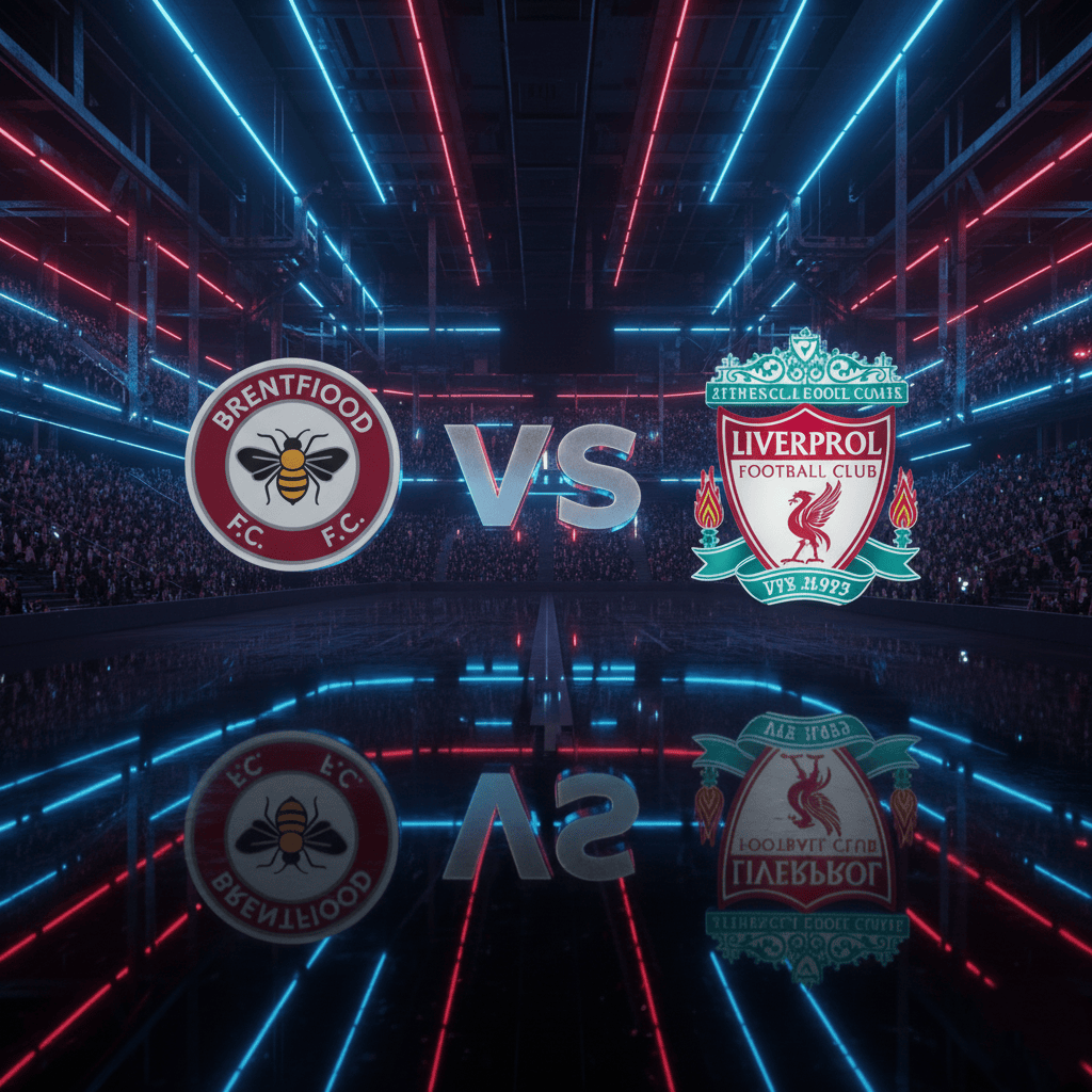 Brentford logo vs. Liverpool logo
