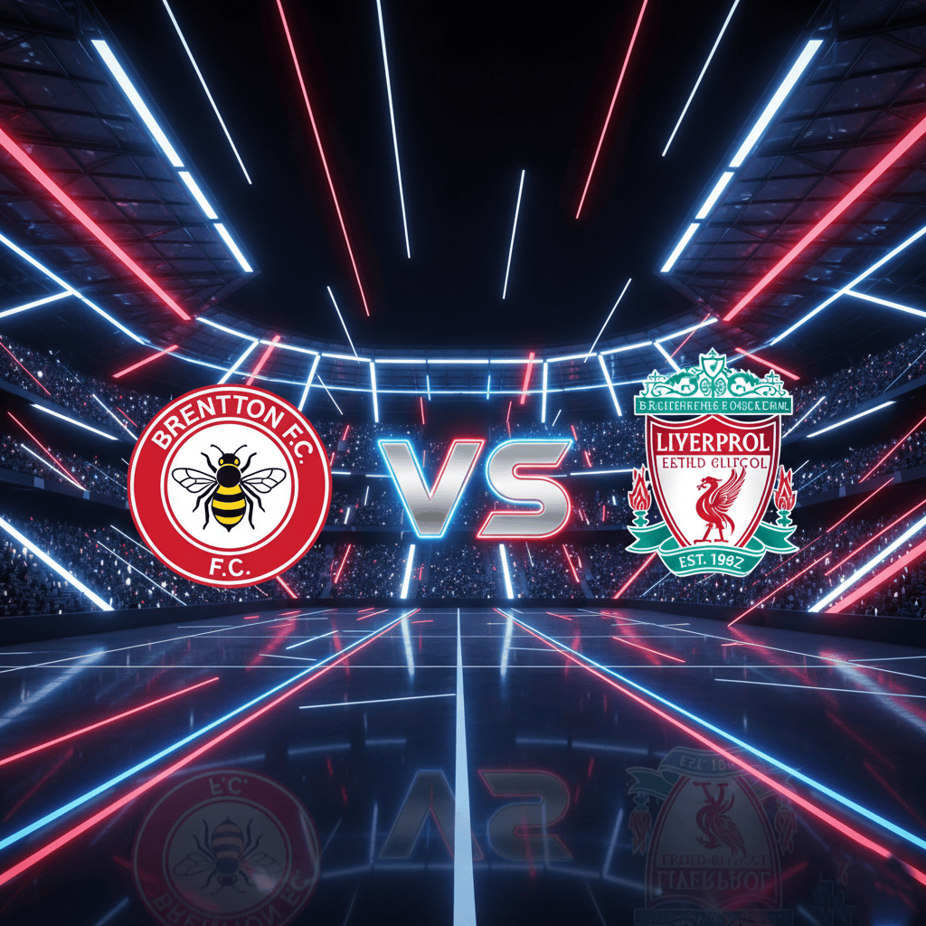 Brentford logo vs. Liverpool logo