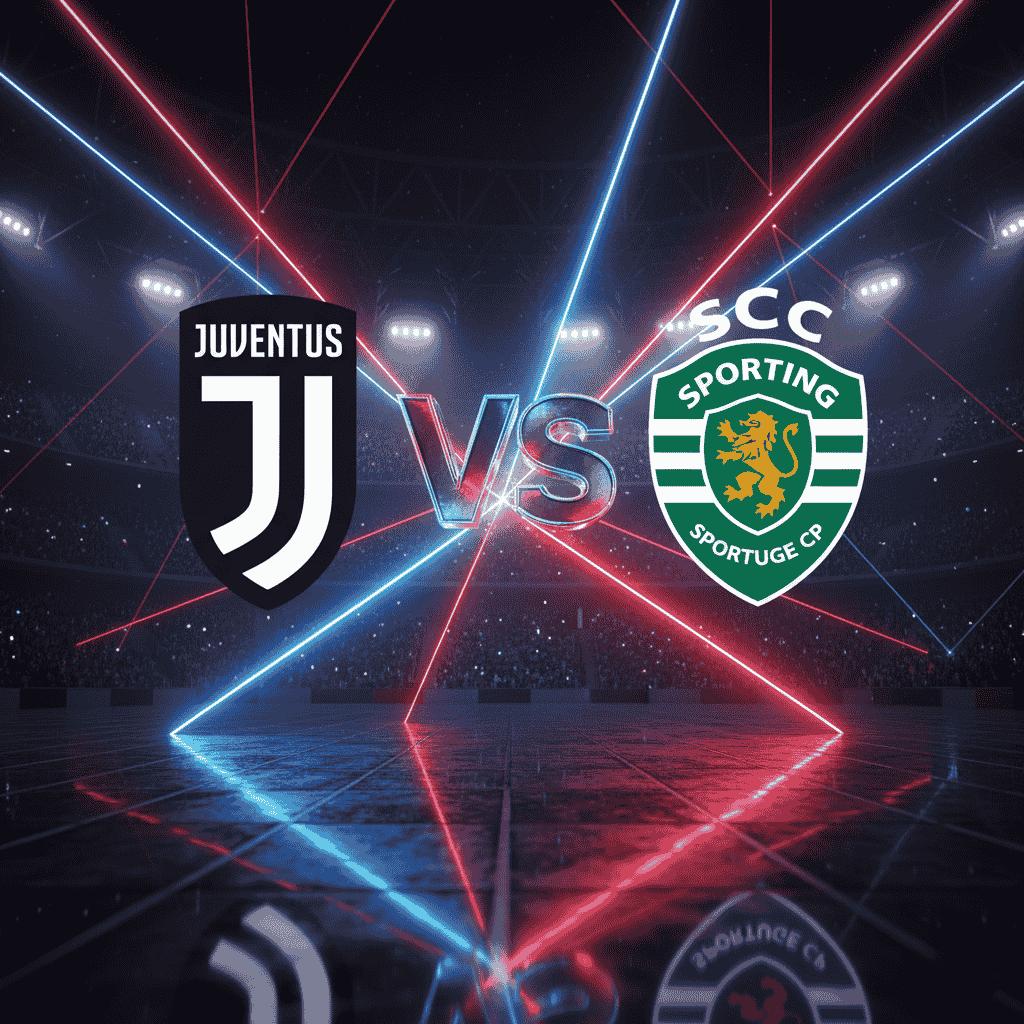 Juventus logo vs Sporting logo