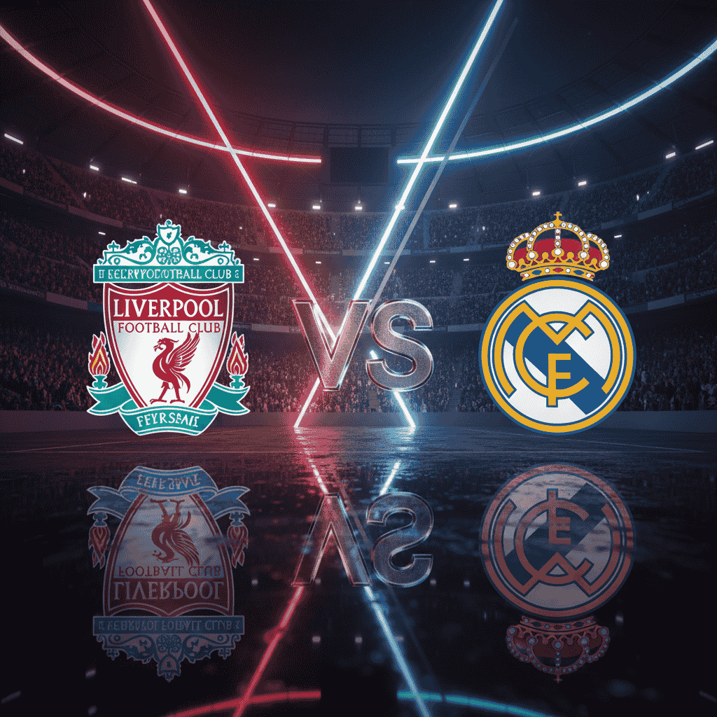 Liverpool logo vs Real Madrid logo