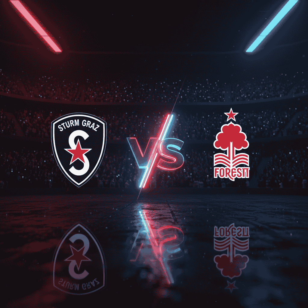 Sturm Graz logo vs Nottingham Forest logo