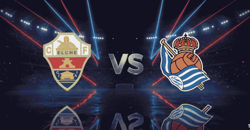 Elche logo vs Real Socieded logo