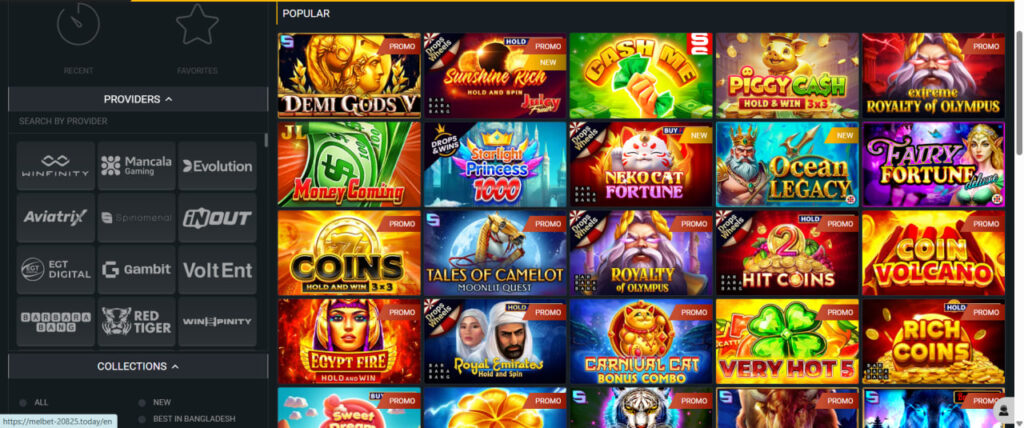 Melbet Slots Popular Games