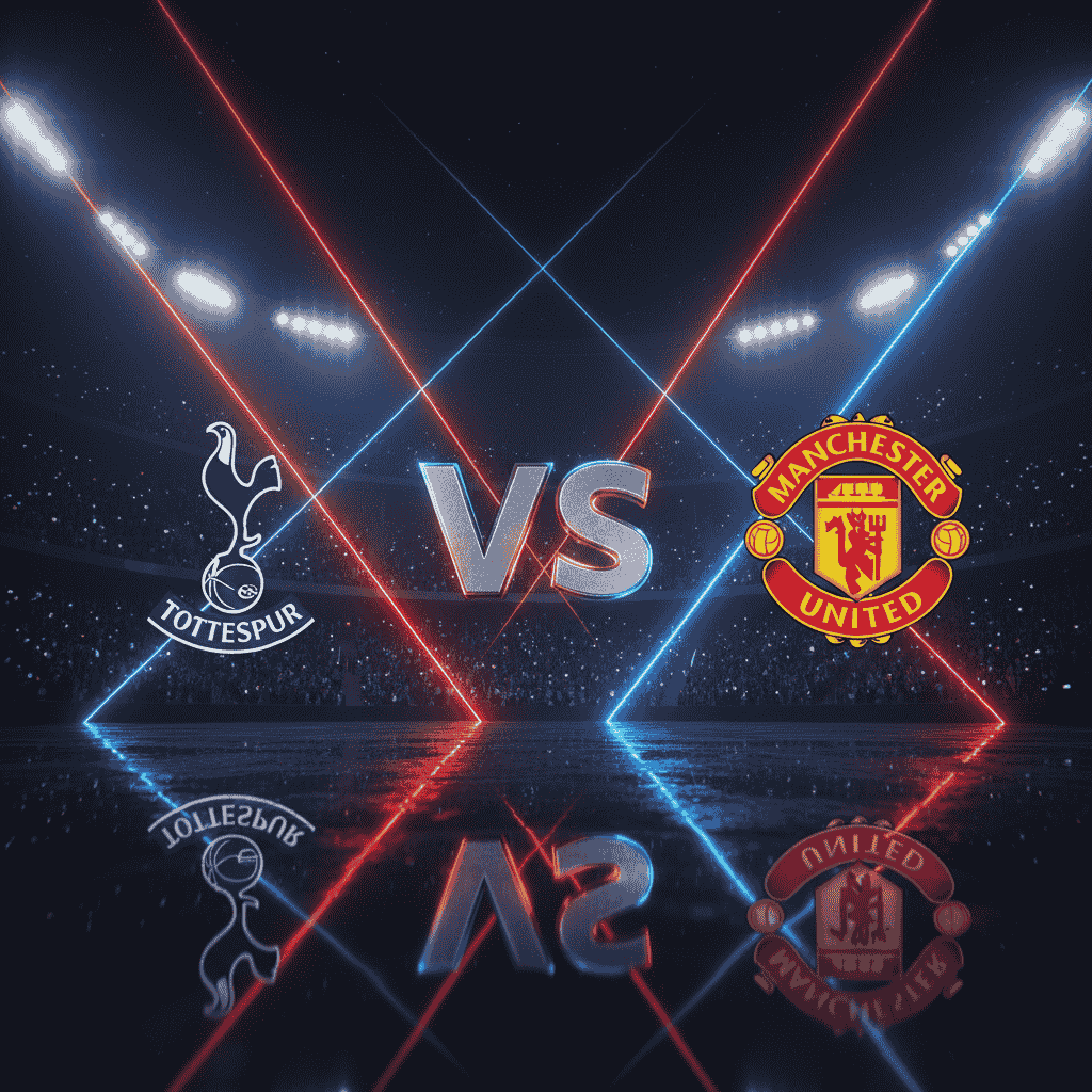 Tottenham Hotspur logo vs Manchester United logo